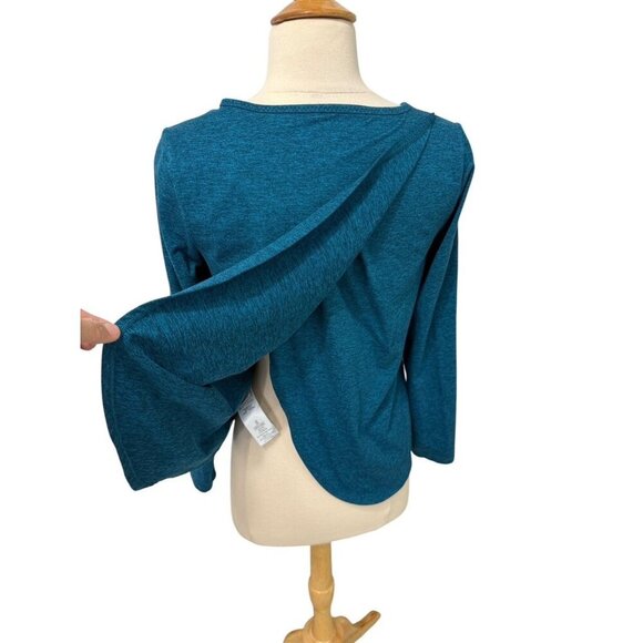 Patagonia Women's Long Sleeve Performance Top Open Layered Back Teal Soft Size S - Picture 5 of 11
